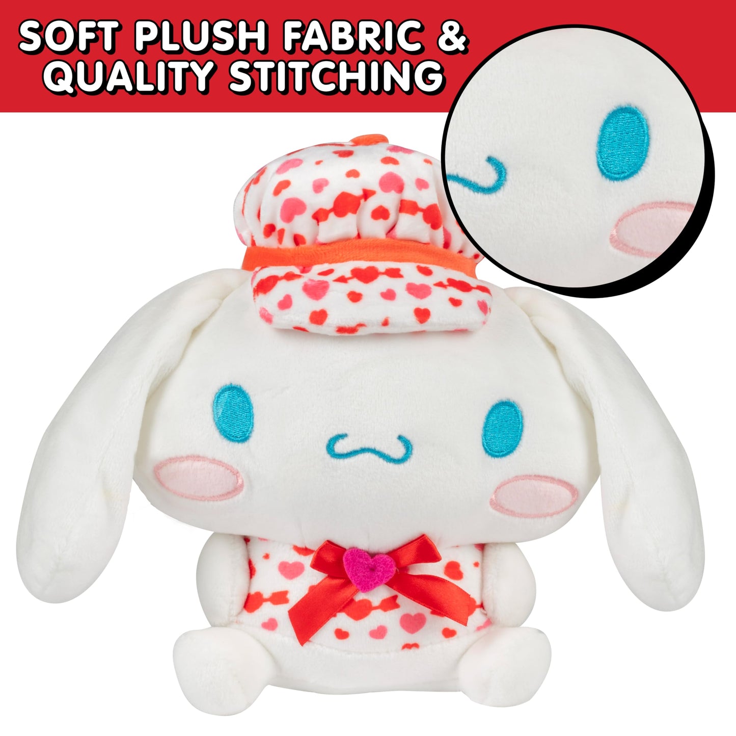 Valentine'S Day Hello Kitty And Friends 8'' Cinnamoroll Plush W/Heart Outfit - 2025 Limited Edition Officially Licensed Sanrio -