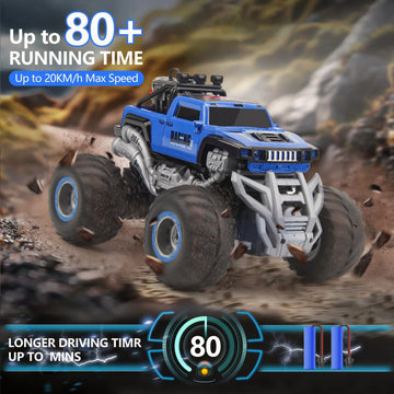 MYDOVA Remote Control Monster Truck 2.4GHz Remote Control Car, RC Monster Truck 2 Battery 80 Mins+,1:16 Scale Indoor Outdoor All