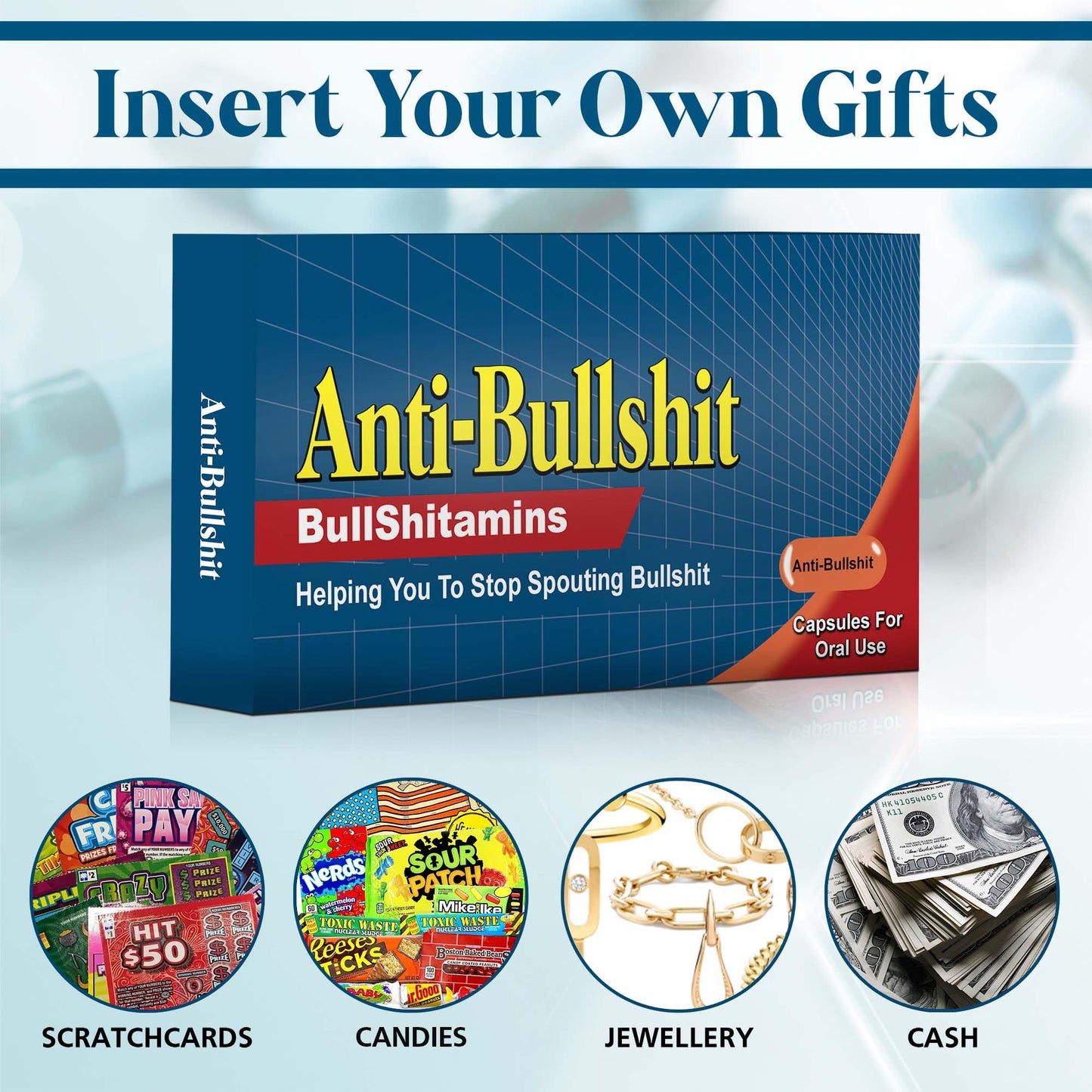 Prank Pill Box Funny Gifts For Men - Gag Christmas Gifts Funny - Prank Gift - Gag Gift Idea For Adults - Adult Gifts - Presents