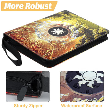 GERMUN Trading Card Binder - 9 Pocket Album for MTG, 720 Double Sided, Yellow Print, Model CARDBINDER-720POCKET-12