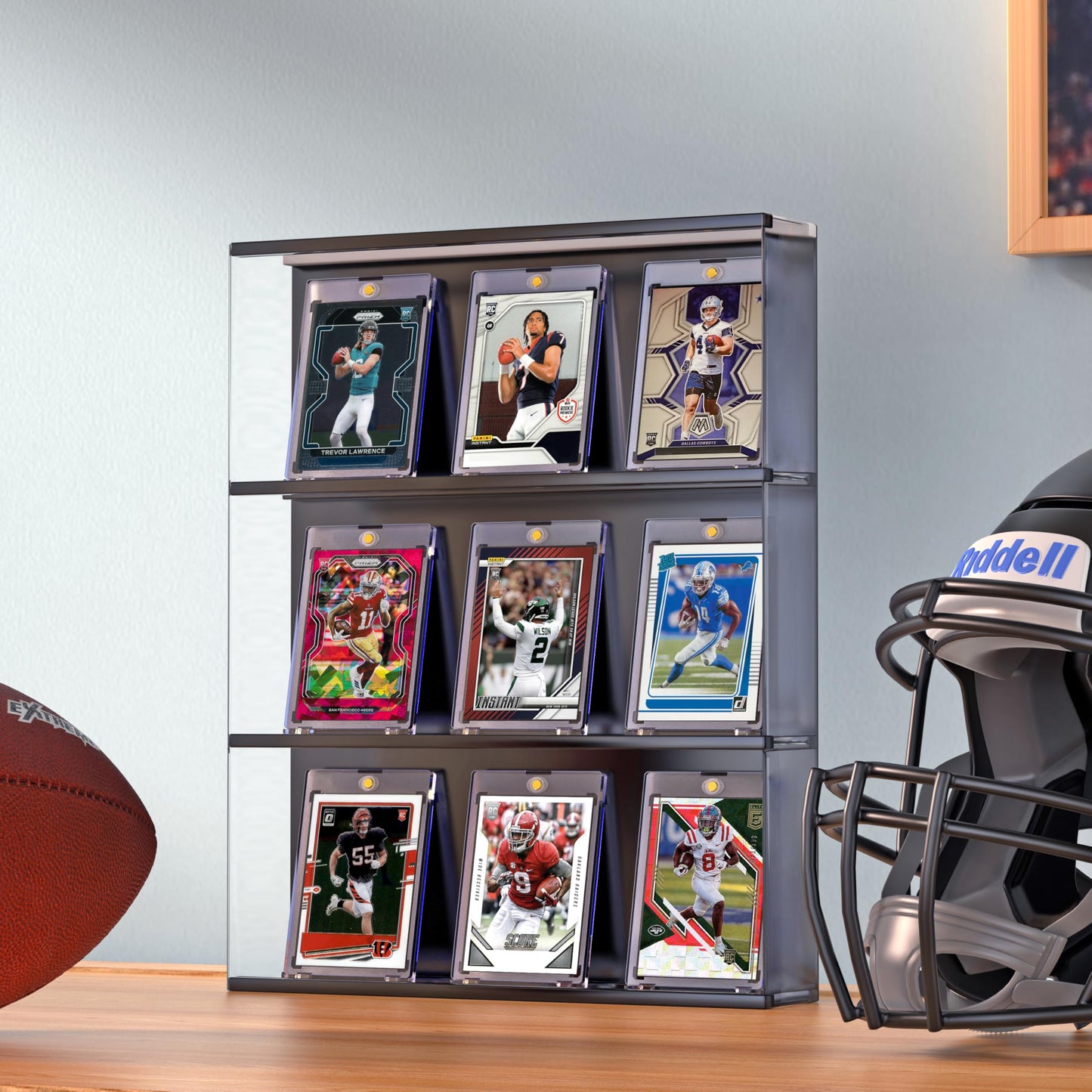 25ct Magnetic Card Holder 35pt One Touch Card Holder U-V Protectors Hard Plastic for Trading Cards Magnet Case Sports Game Football Baseball Cards Holder