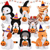 8 Pieces Plush Pets 5 Inch Stuffed Animals Bulk Assorted Cute Stuffed Pet Animal Plush Toys Small Plush Animals For Halloween Kid Classroom School Pet Party Favors Supplies Decoration (Creep Cat)