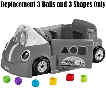 Replacement Parts for Fisher-Price Laugh and Learn Smart Stages Crawl Around Car - DJD09~3 Balls and 3 Shapes ~ Also Works with