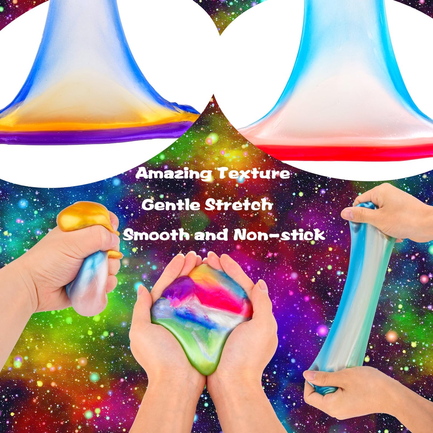 Galaxy Slime Kit 78 Pack, Mini Easter Slime Party Favors For Kids, Slime Bulk Stress Relief Toys For Girls Boys, Goodie Bag Stuf