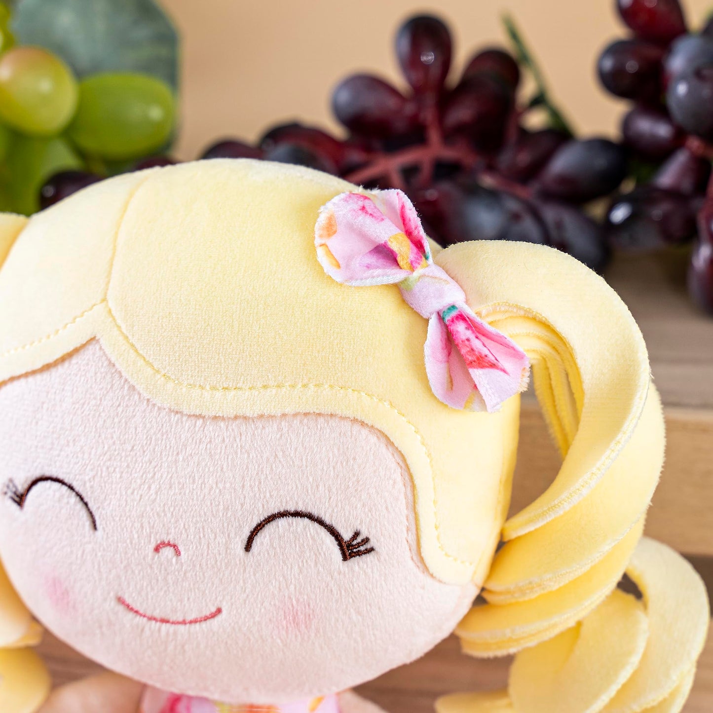 Gloveleya Doll Baby Dolls Soft Rag Doll Baby Girl Gifts Curly Spring Girl - Yellow Hair Ice Cream 12Inches