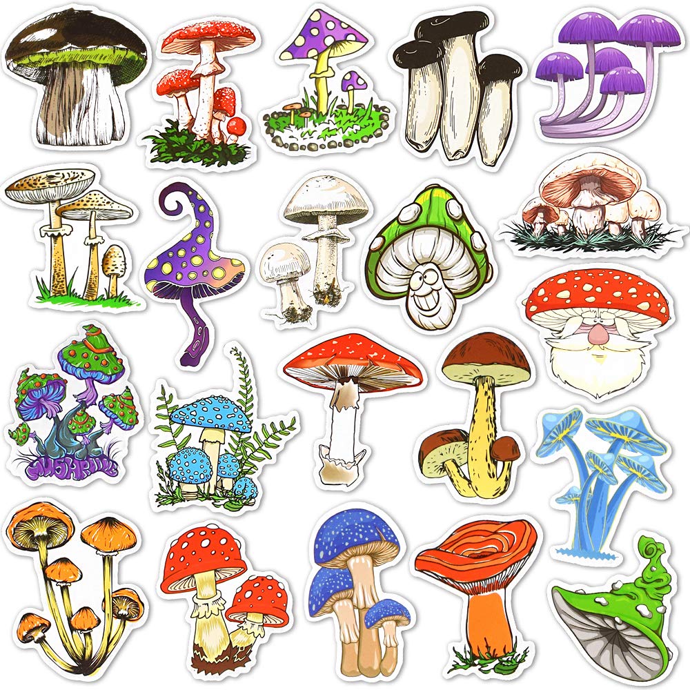 Susihi Cute Mushroom Stickers For Laptop Stickers For Kids Trippy Mushroom Stickers Water Bottle Stickers For Adults Teens Water
