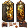Diy Miniature Book Nook Kit Booknook - 3D Model Wooden Dollhouse Puzzle Toy With Led Light For Adults Teen, Creativity Puzzle Bo