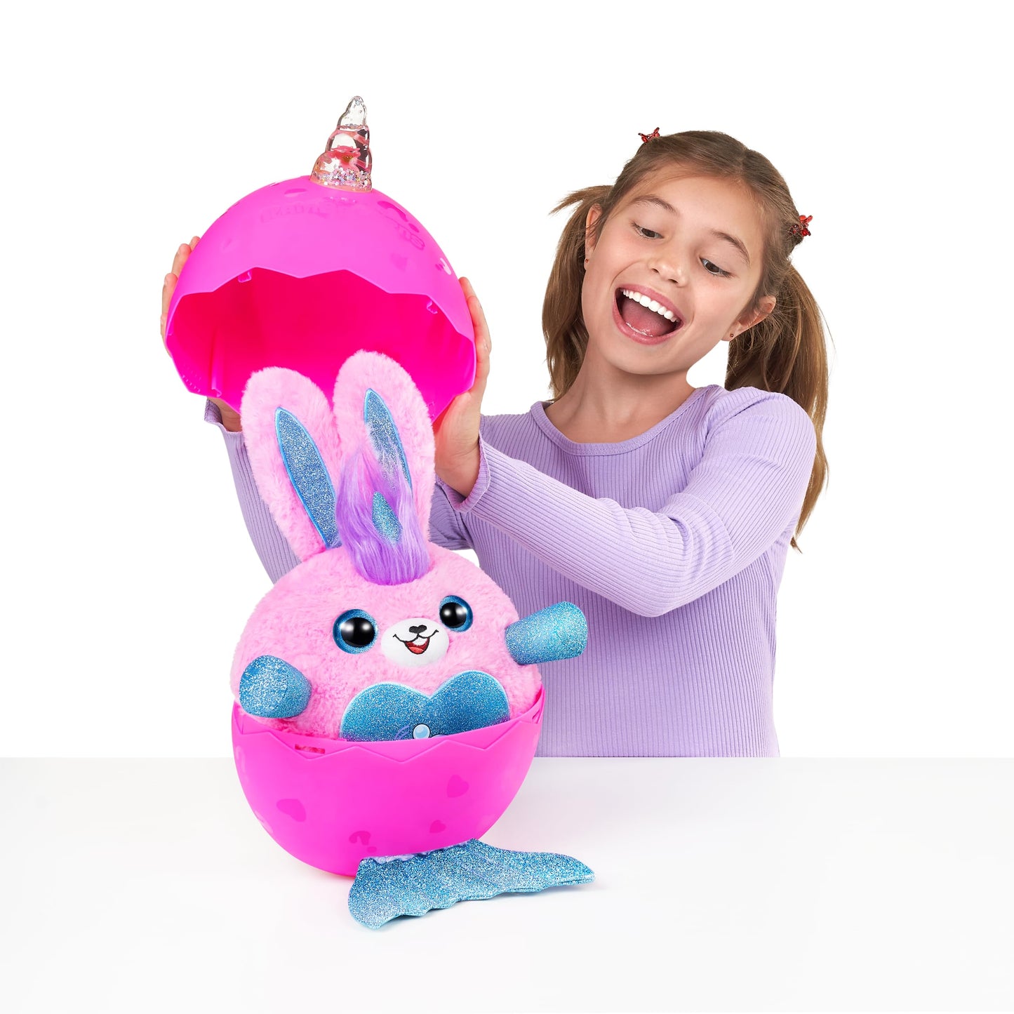 Rainbocorns Mermaidcorn (Flamingo) By Zuru, Collectible Plush, Mermaid Surprises, Cuddle Plush Stuffed Animal, Surprise Egg, Stickers, Magic Sands & Bubble Mixture, For Girls 3+ Up