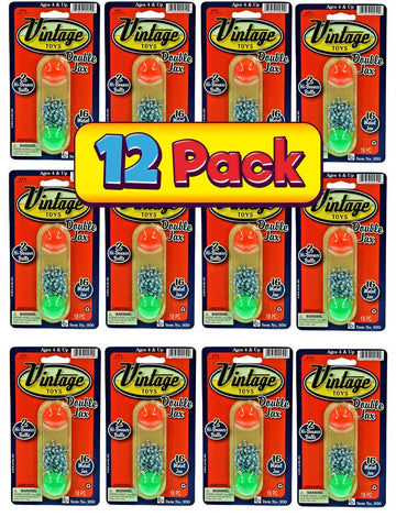 Ja-Ru Vintage Metal Jacks Game Set/Two Bouncy Balls. (12 Packs) Mini Jax Toy For Kids, Boys & Girls. Classic Family Retro Classics. Bulk Party Favors, Stocking Stuffers. 950-12S