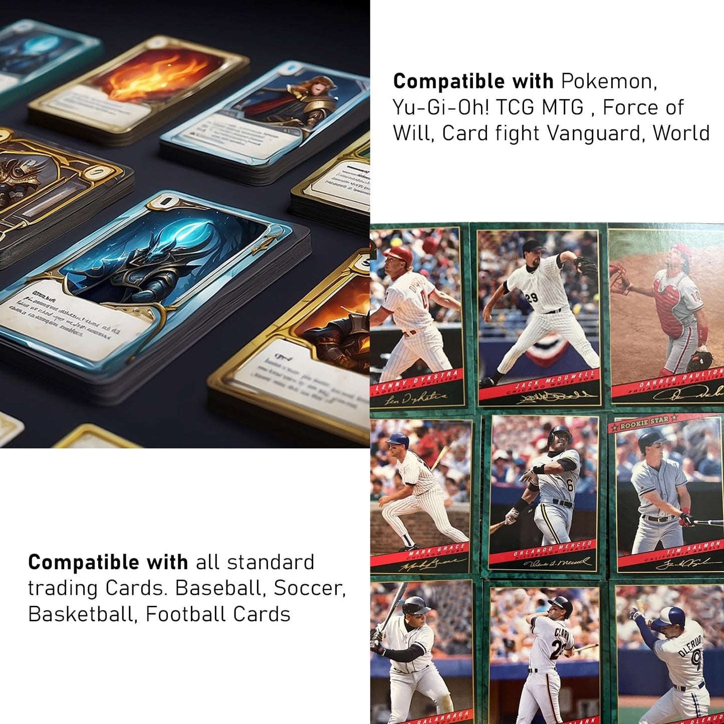 Zipper Cards Binder for 900-Pocket Sports Trading Cards enhanced Baseball Football Basketball Cards Book Album With Removable Sleeves for MTG & TCG Cards - Gifts for Girls and Boys