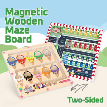 Montessori Toys, Magnetic Color And Number Maze Toddler Puzzles, Magnetic Letters Puzzle Board, Double Sided Wooden Magnet Game Montessori Busy Board, Educational Toys Learning Toys For Toddlers 3-6