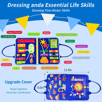 Soupost Busy Board Montessori Toys, Sensory Toys For 1To3 Years, Activity Toys For 2 To 4 Years, Preschool Toys For Toddlers, Bi