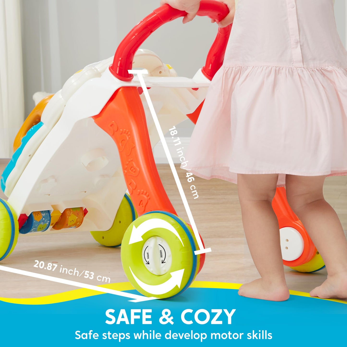 Syncfun Baby Learning Walker, 2 In 1 Sit To Stand Learning Toys, Baby Toys 6-12 Months, Educational Toys For 1 Year Old, Push Wa
