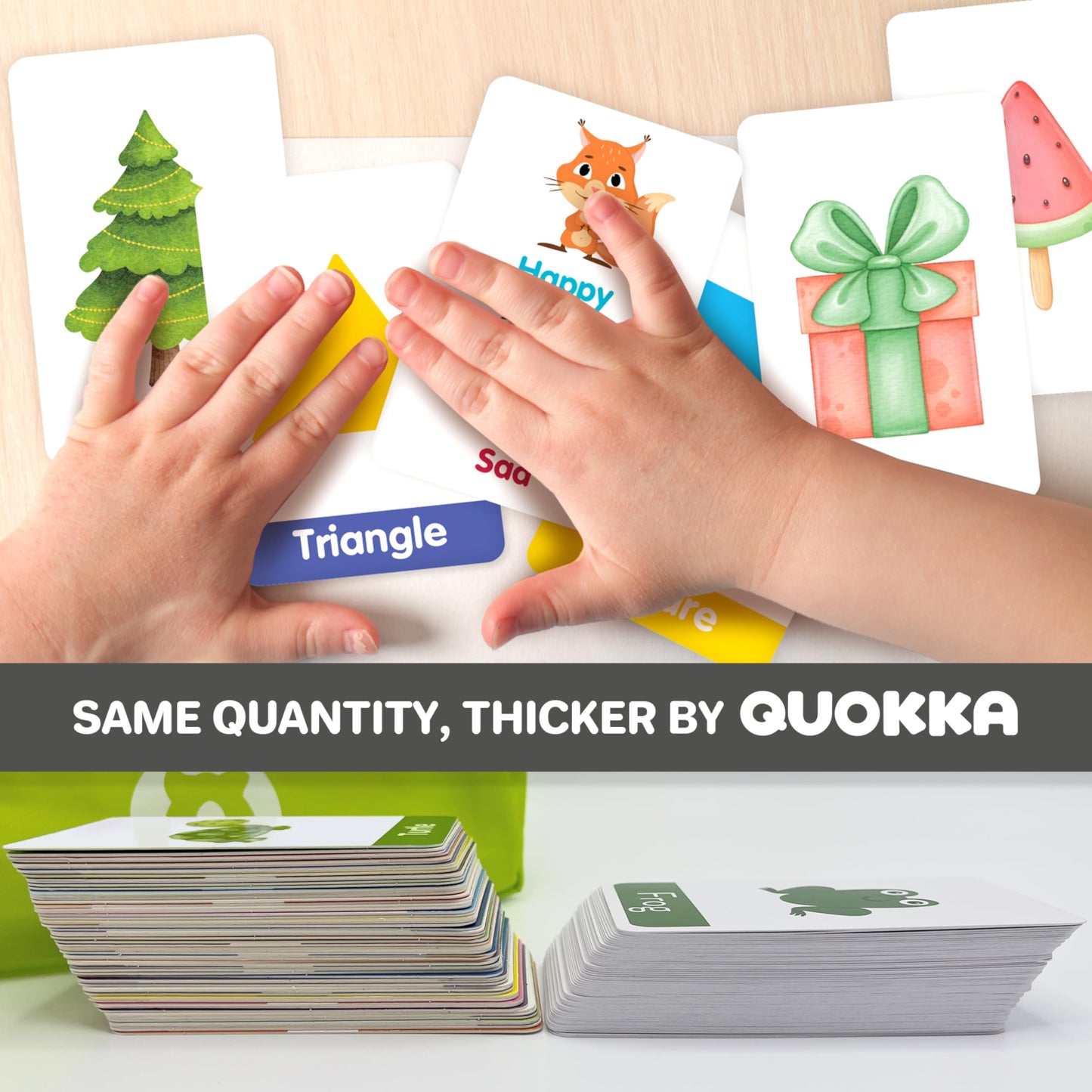 Quokka Abc Learning Flash Cards For Toddlers 2-4 Years Old - 60 Flashcards Toy For Kids Ages 1-3-5 - Alphabet Numbers Colors Let