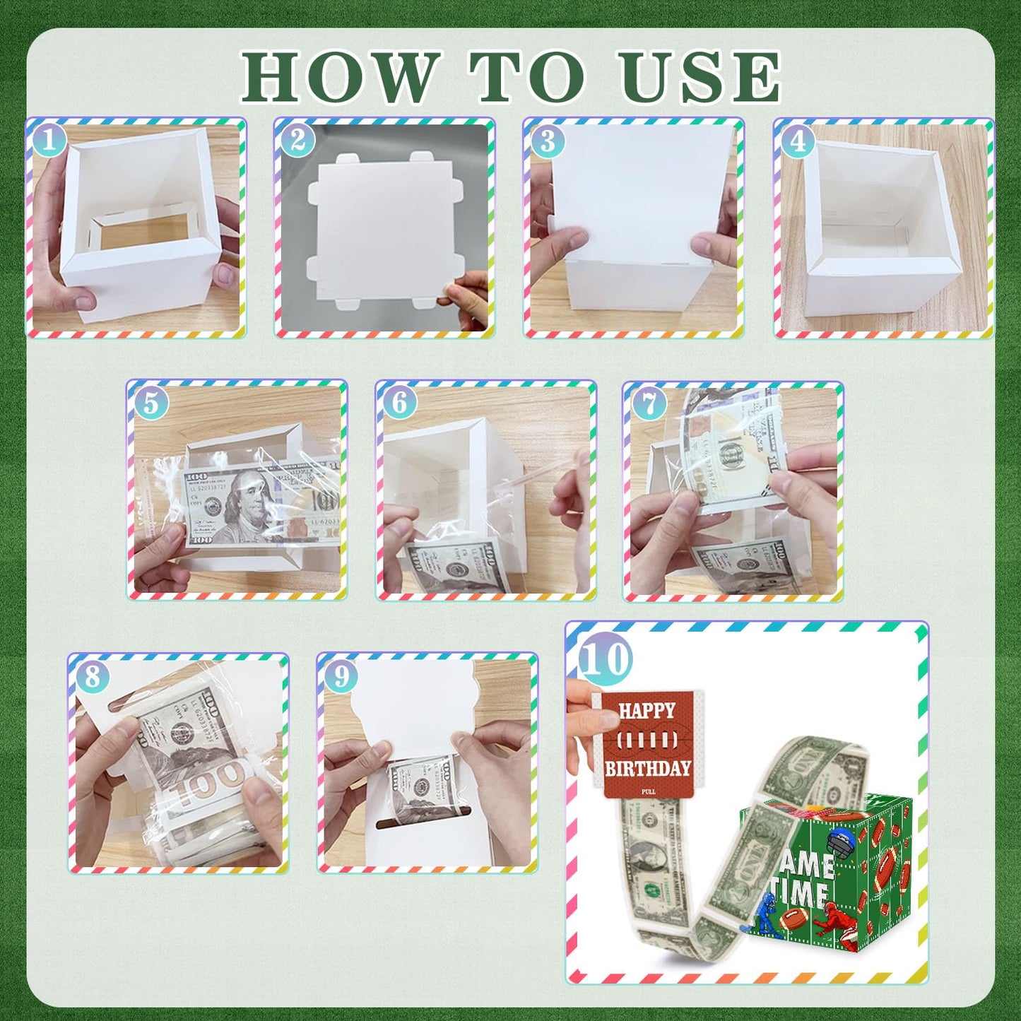 Football Birthday Party Money Boxes - Football Party Decorations Happy Football Birthday Party Favors Boxes for Cash - Football