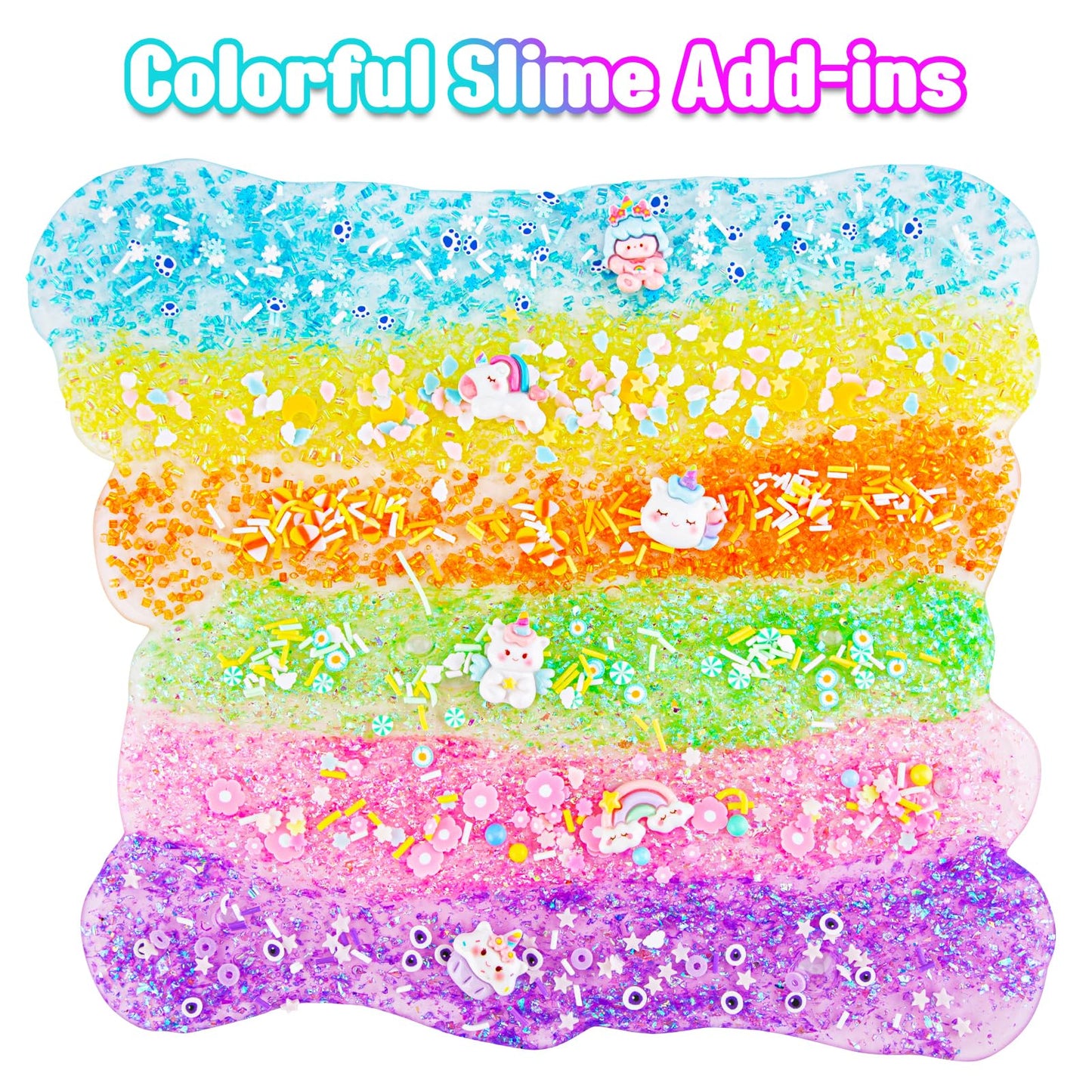 Crystal Clear Slime Kit For Kids, Diy Slime Making Kit With 36 Sets Add-Ins, Rainbow Slime Bucket For Girls & Boys Ages 8-12, Sl