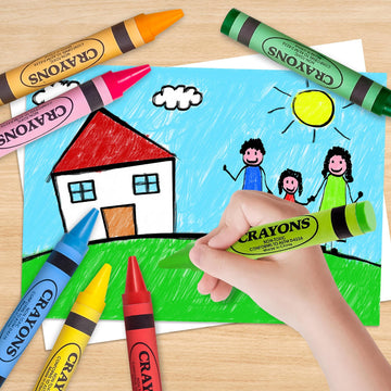 Officygnet Jumbo Crayons for Toddlers, 24 Multicolor Non-Toxic Large Crayons, Ideal for Coloring & Art Supplies