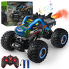 Rhybor Remote Control Dinosaur Car, 2.4Ghz All Terrain Remote Control Monster Truck, Rc Dinosaur Monster Car, Spray Music Monste