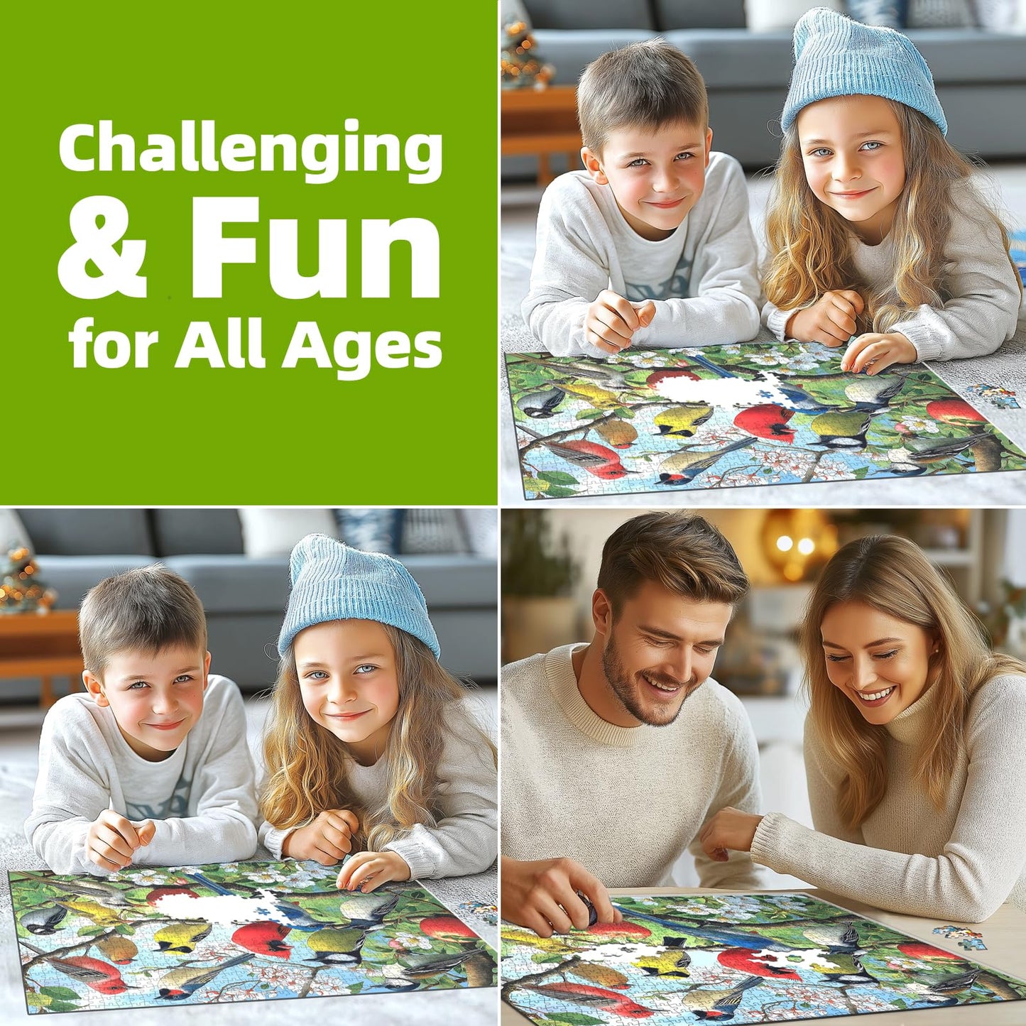 Flowers Birds 1000 Piece Puzzle For Adults Unique Puzzles For Adults 1000 Pieces Hummingbird Jigsaw Puzzles 1000 Pieces Family C