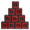 SmartDealsPro 10-Pack D6 Six Sides 16mm Dice Die for DND MTG PRG Wow Table Game Math Teaching (Red Letter)