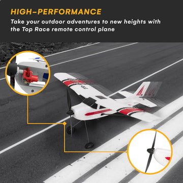 Top Race Remote Control Plane - 3 Channel Rc Airplane With Propeller Saver - Easy To Fly - Durable Construction - Suitable For A