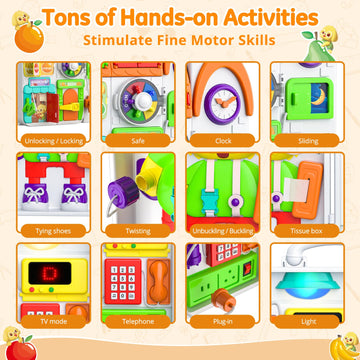 Innosky Busy Board Montessori Toys For 1+ Year Old Toddler Boy Girl, Baby Toys 12-18 Months, Sensory Toys For Toddlers 1-3 Year