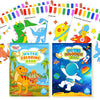 Paint With Water Coloring Book For Toddlers - 2 Pack Magic Mess Free Kids Watercolor Painting Activity Kit - Arts And Crafts For