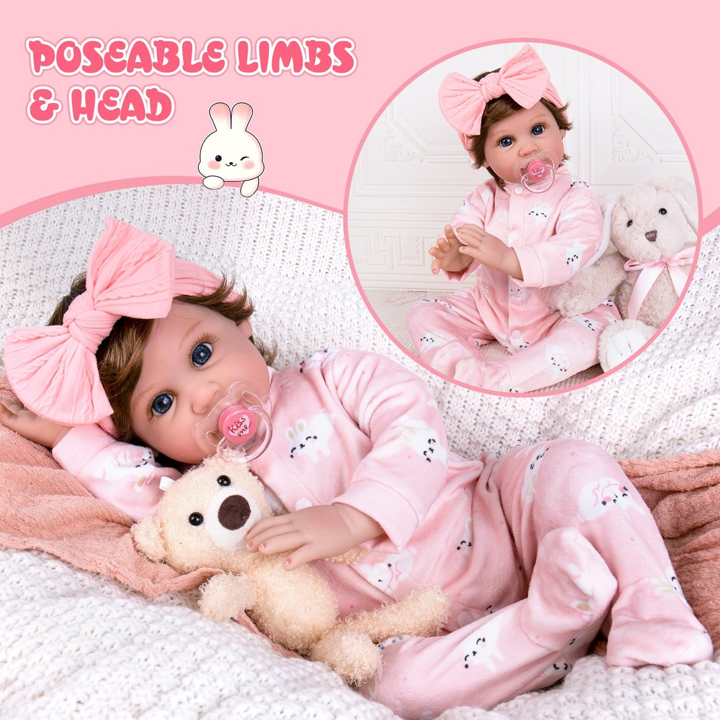 Aori Lifelike Reborn Baby Doll - 22 Inch Realistic Newborn Girl Doll- Great Gift For Grandama And Kids 3+