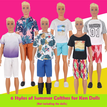 Eutenghao 78Pcs Doll Clothes And Accessories For 11.5 Inch Girl Doll And 12 Inch Boy Doll Includes 28 Wear Clothes Shoes And Couple'S Clothes Sky Wheel Surfboard Hat For Summer Style Doll Accessories