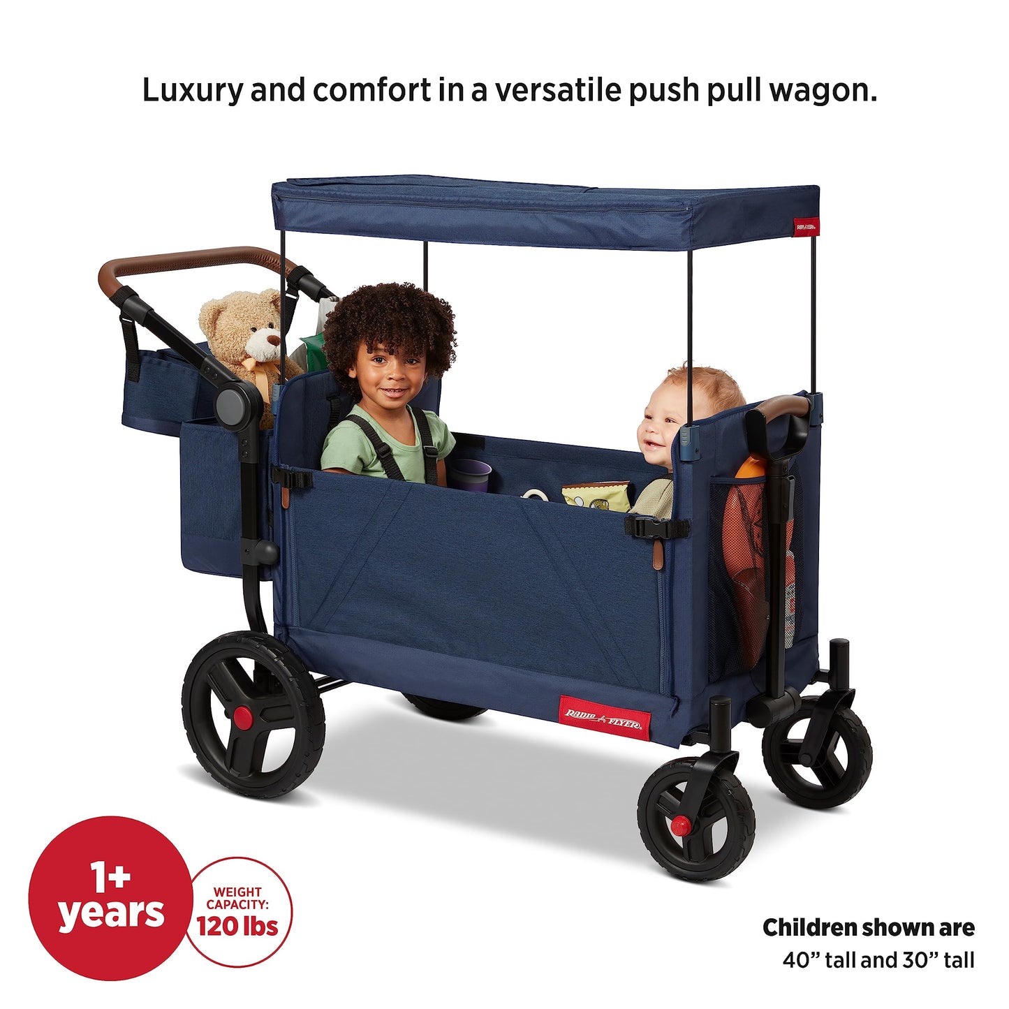 Radio Flyer Atlas Stroll N Wagon, Folding Wagon For 1+ Years - Blue