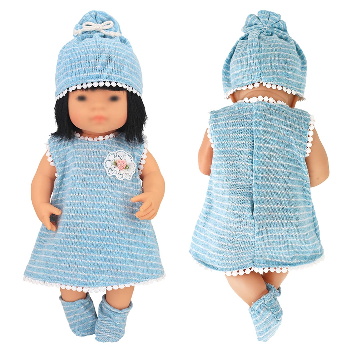 Sotogo 6 Sets Doll Clothes Outfits For 14 To 17 Inch New Born Baby Doll, 15 Inch Baby Doll And American 18 Inch Doll Clothes And Accessories