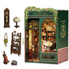 CUTEBEE Book Nook Kit - DIY Miniature House Dollhouse Kit for mature-themed and Teens Booknook Bookshelf Decor Alley Model Build with LED Light Gifts for Family and Friends