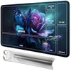 Rwutytiul Butterfly Flower Card Playmat 24 X 14 Inch With Tube Bag, Card Gameplay Playmat With Zones Commander Deck Board Mtg Rp