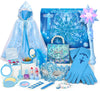 Golray Frozen Toys For Girl Gift Kids Makeup Kit & Elsa Princess Dress Up Set, Purse & Cape & Real Make Up & Nail Polish & Wand,