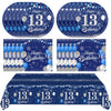 13Th Birthday Decorations For Boy Girl Official Teenager 13Th Tableware Decorations Navy Blue Silver Birthday Plates Napkins Tab