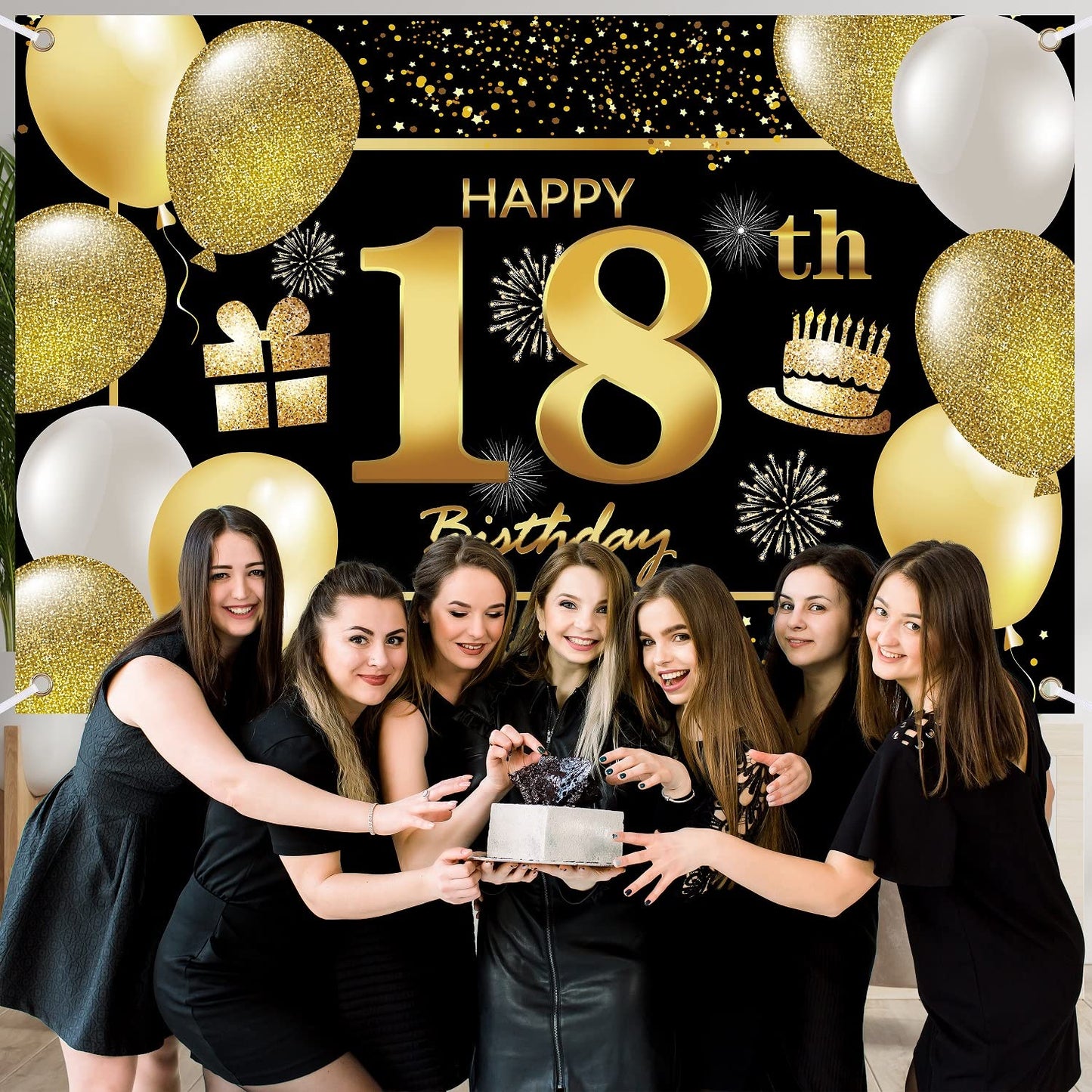 18Th Happy Birthday Banner Birthday Decorations For Men Birthday Party Decorations Birthday Backdrop