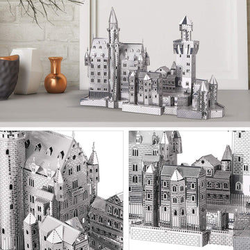 Piececool 3D Puzzles For Adults Metal Model Kits, Neuschwanstein Castle Architecture Building Kits, Diy 3D Metal Puzzle For Teen Boys Girls Students, Great Birthday Gifts, 64 Pcs