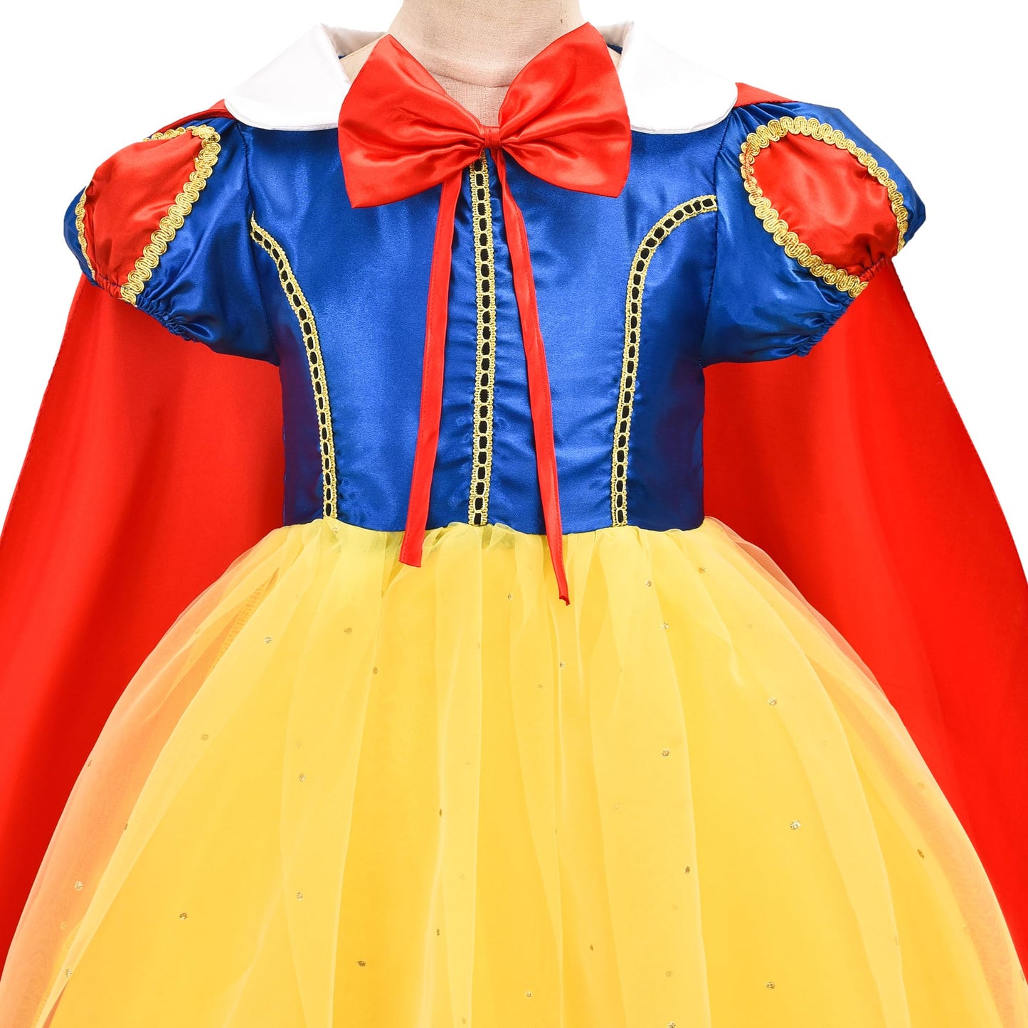 Gz-Laopaitou Girls Princess Costume Princess Dress Up Set Kids Halloween Party Cosplay Birthday Outfits With Cape