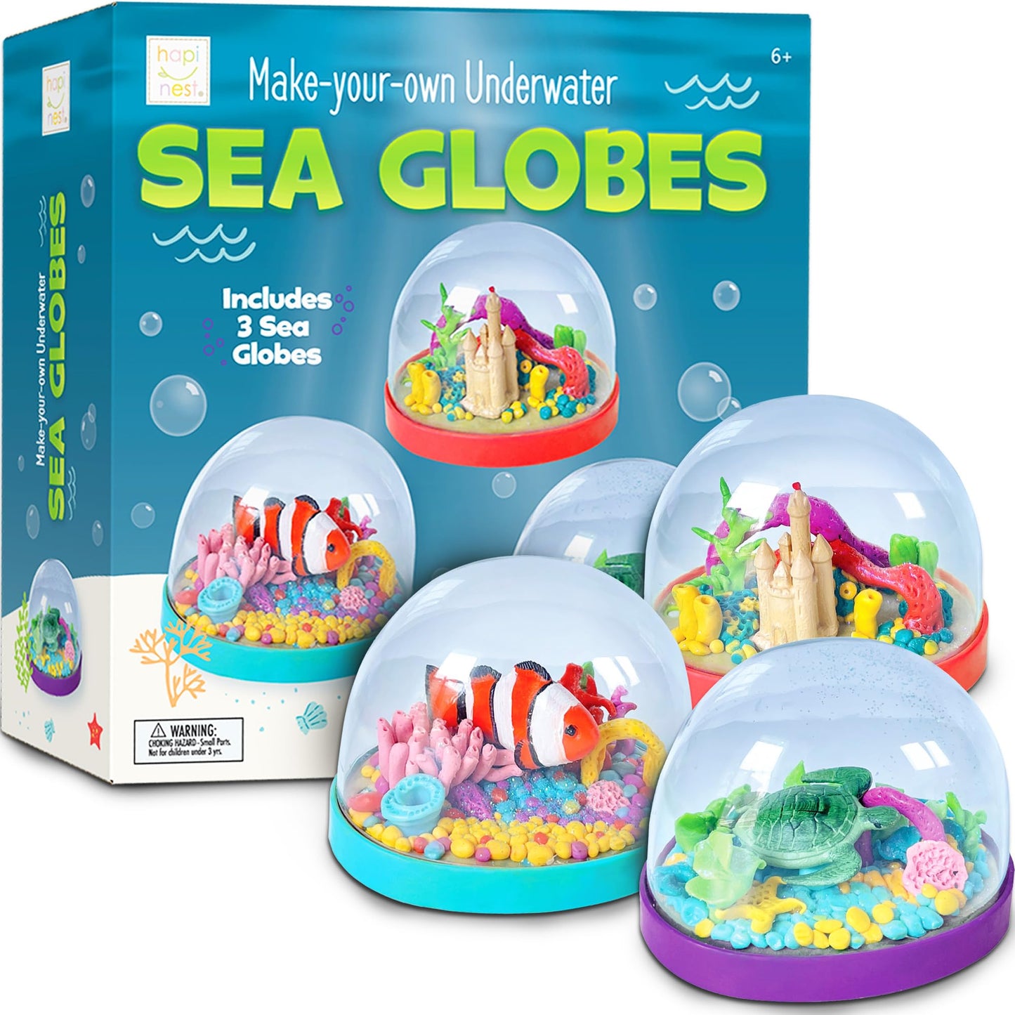 Hapinest Make Your Own Underwater Snow Globe Arts And Crafts Kit For Kids Boys And Girls Ages 6 Years And Up