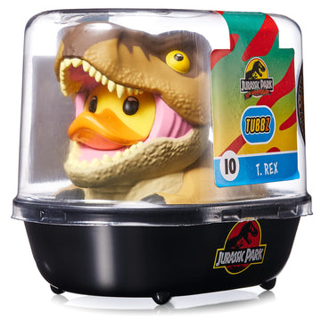 TUBBZ T-Rex Vinyl Rubber Duck Figure - 9 cm Collectible - Official Jurassic Park Merchandise - T-rex Color, Model NS4277