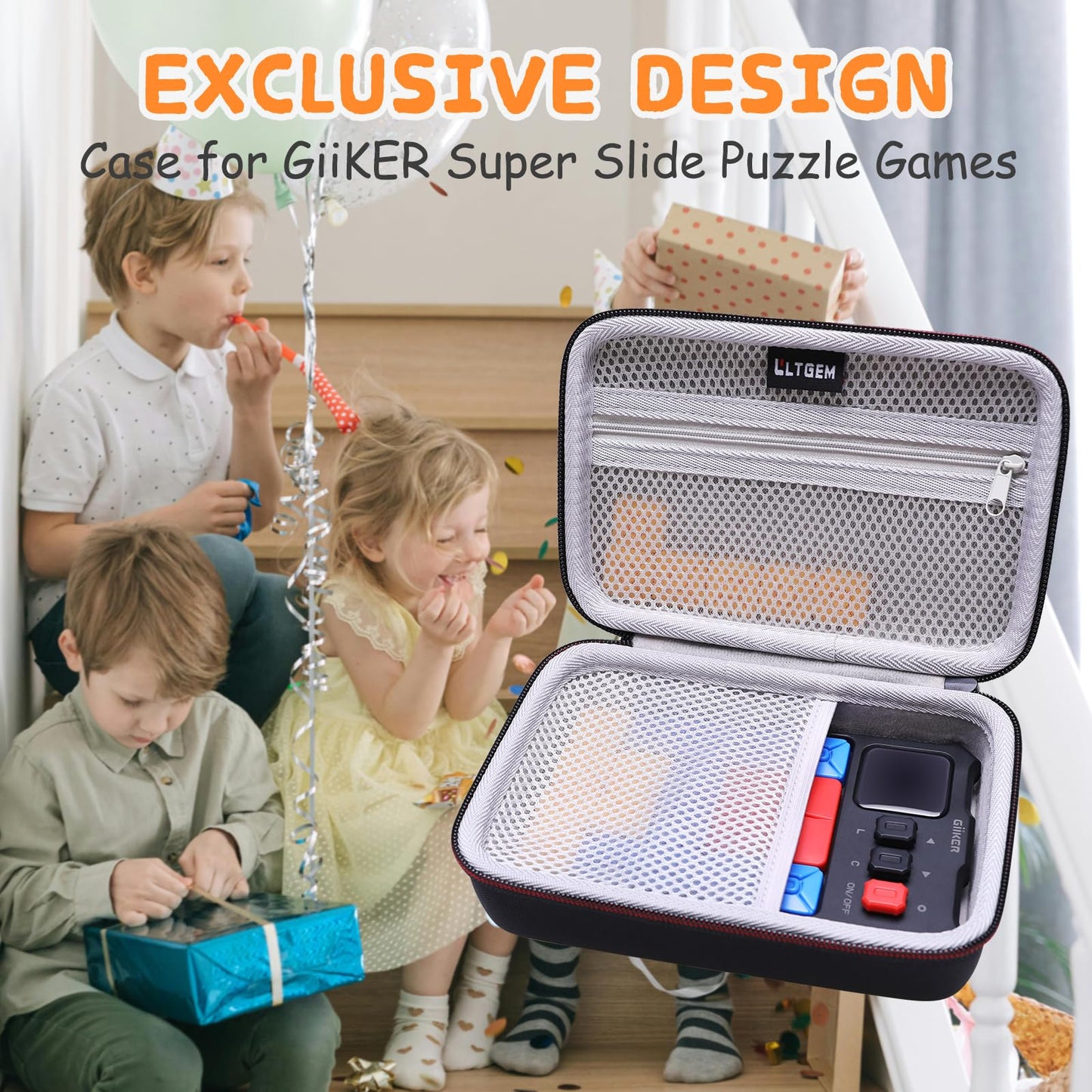 Ltgem Case Compatible With Giiker Super Slide Puzzle Games, Gray