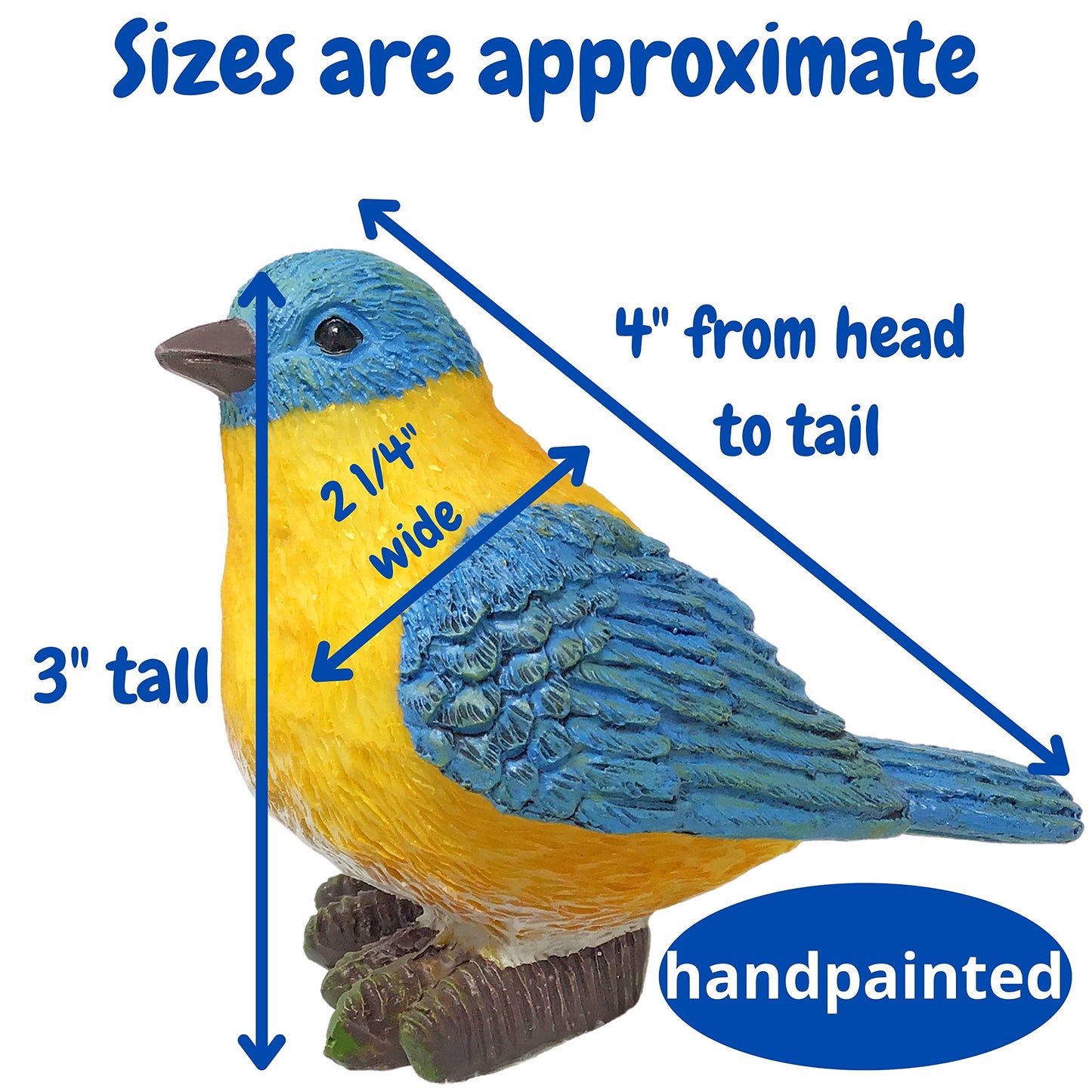 Banberry Designs Bluebird Figurines Set Of 3 Styles 4' H