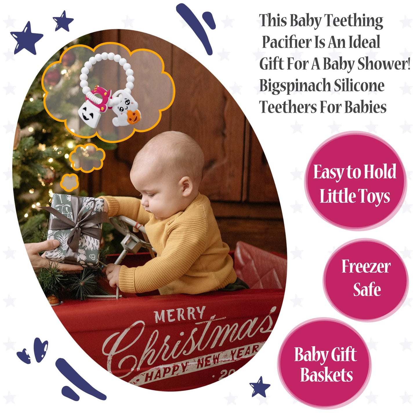Bigspinach Ghost Teether And Cute Ghouls Ring Teether Halloween Activities For Toddlers, Preschoolers & Older Kids