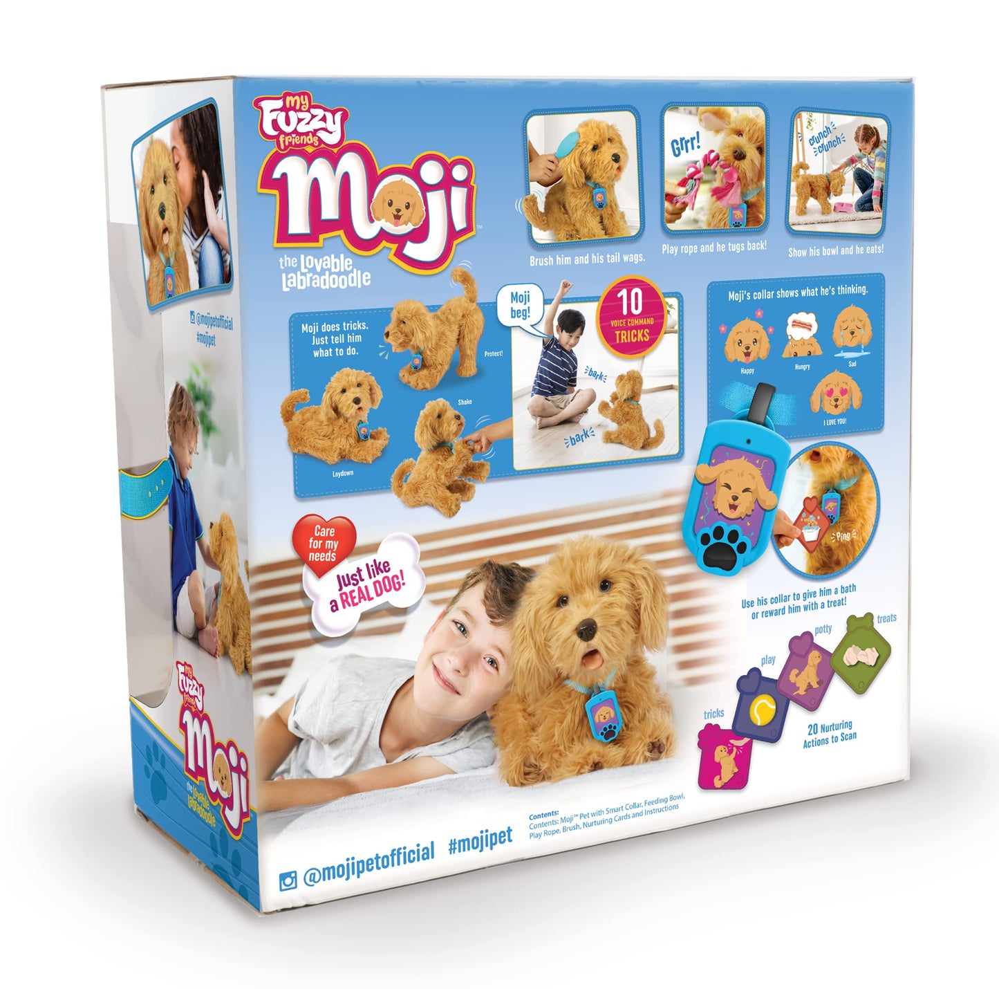 Sky Rocket My Fuzzy Friend Moji Interactive Labradoodle - Plush Interactive Dog Toy For Boys And Girls, Loveable And Lifelike Co