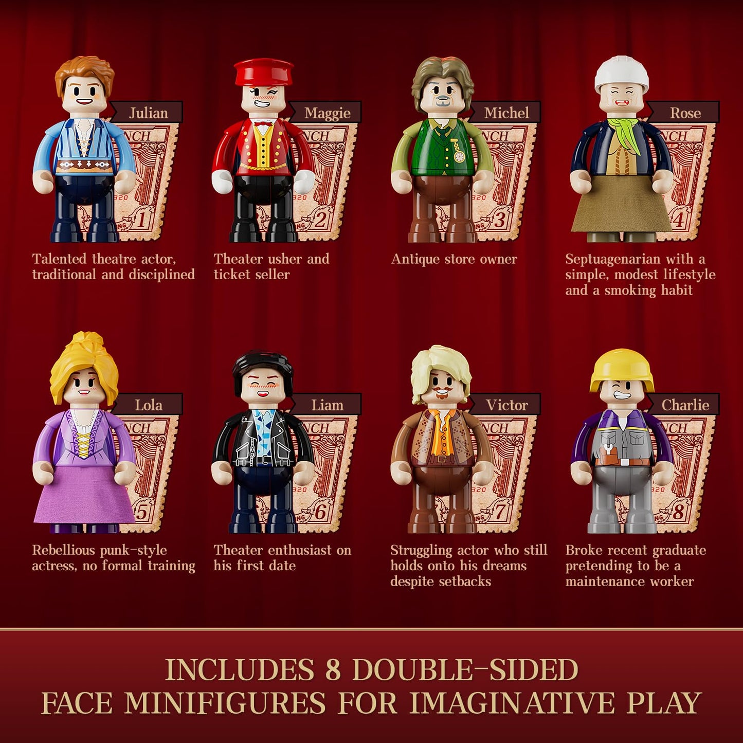 Funwhole Balcony-Theatre Lighting Building-Bricks Set - City Town Creator House Led Light Multi-Form Modular Collectible Display Kit 2445 Pcs For Adults And Movie Lovers
