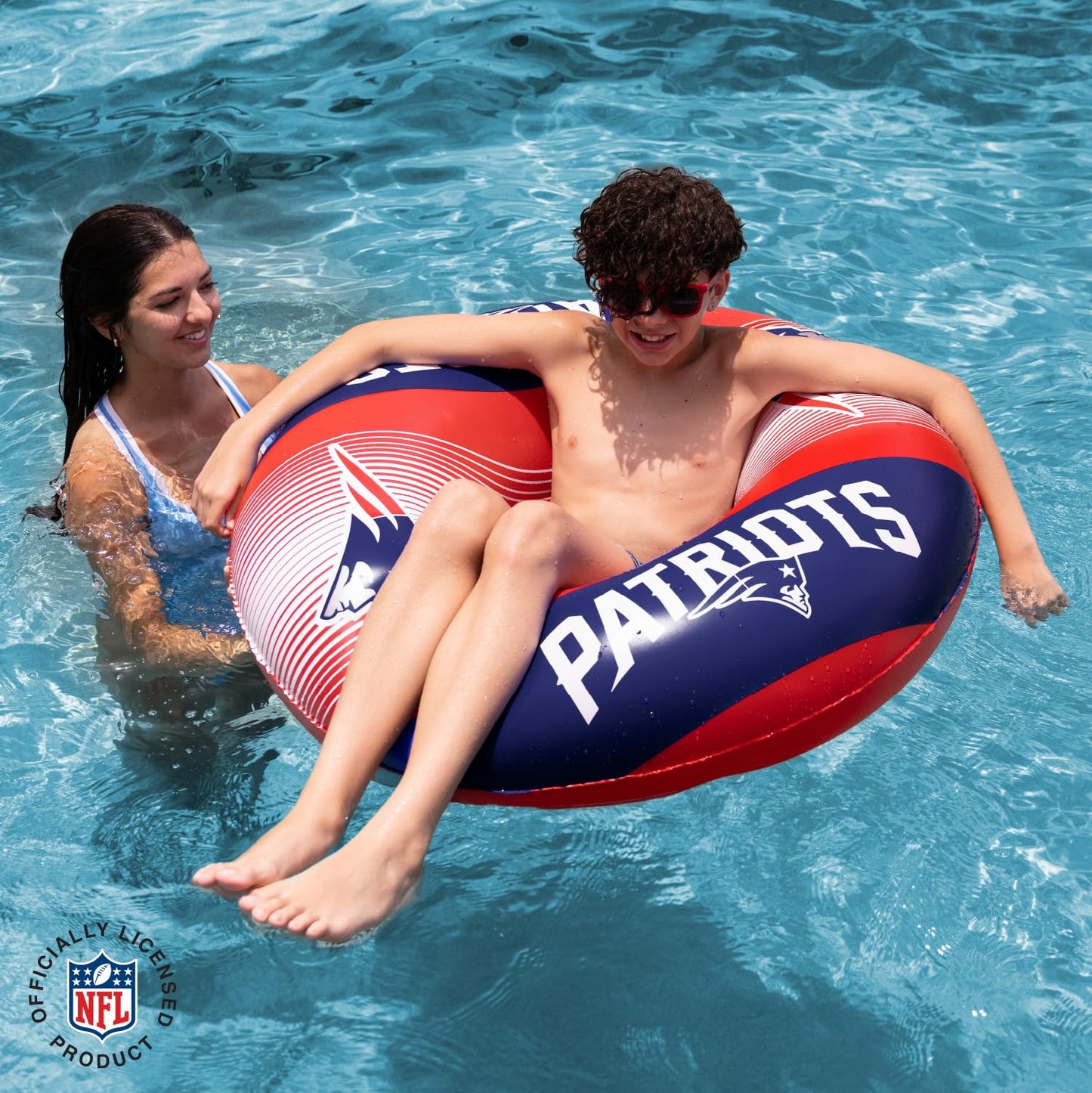 Bigmouth New England Patriots 36 Inflatable Pool Floats Officially Licensed Nfl Fan Gear Merchandise Inner Tube For Adults An