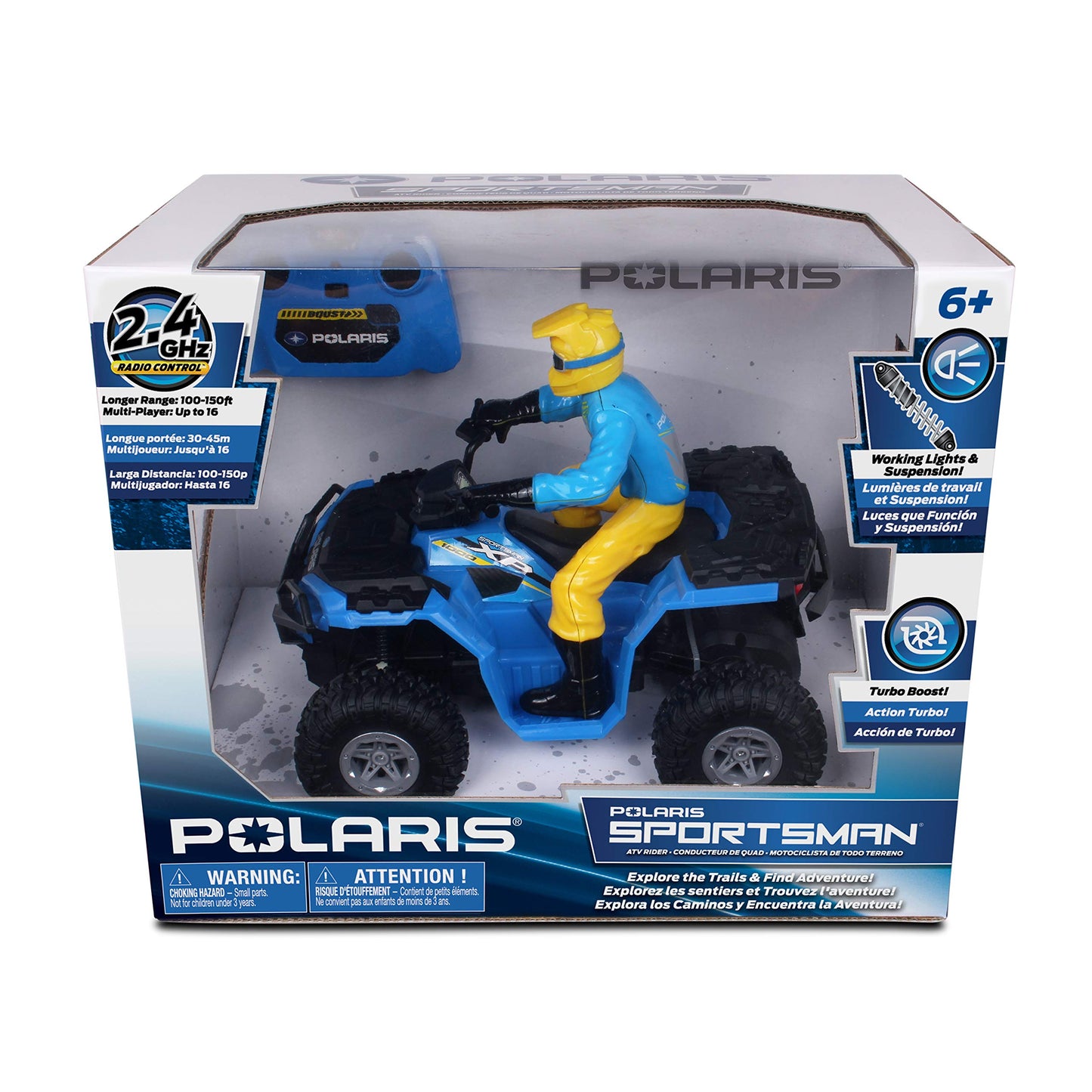 NKOK 1/8 Polaris Sportsman XP 1000 with Rider RC, Colors Will Vary -Like New