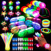 Mocoosy 103Pcs Glow in the Dark Party Supplies, Light Up Party Favors for Kids LED Neon Toys Bulk Party Pack With Glow Sticks,Le