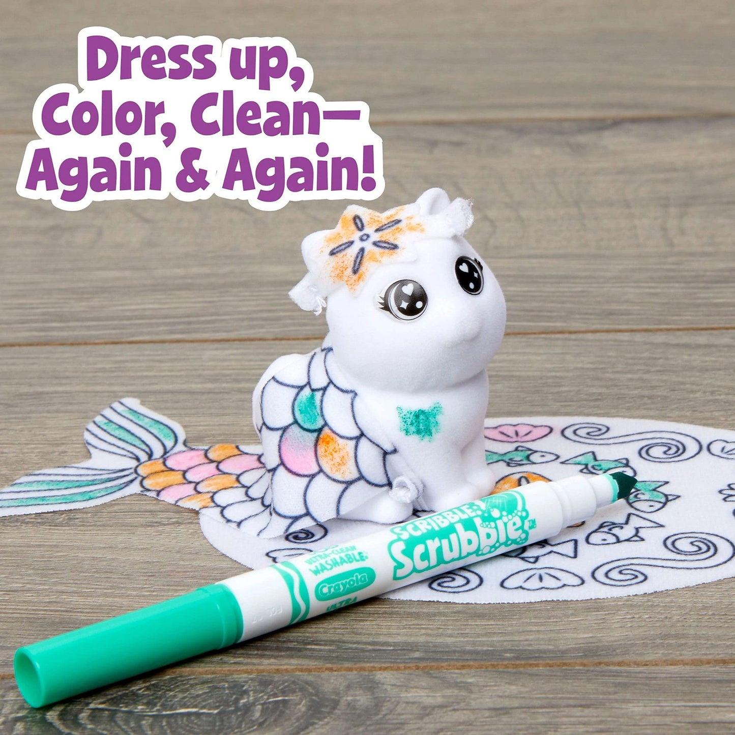 Crayola Scribble Scrubbie Pets Scented Spa, Animal Toy Playset, Includes Washable & Scented Markers, Gifts For Girls & Boys, Ages 3+