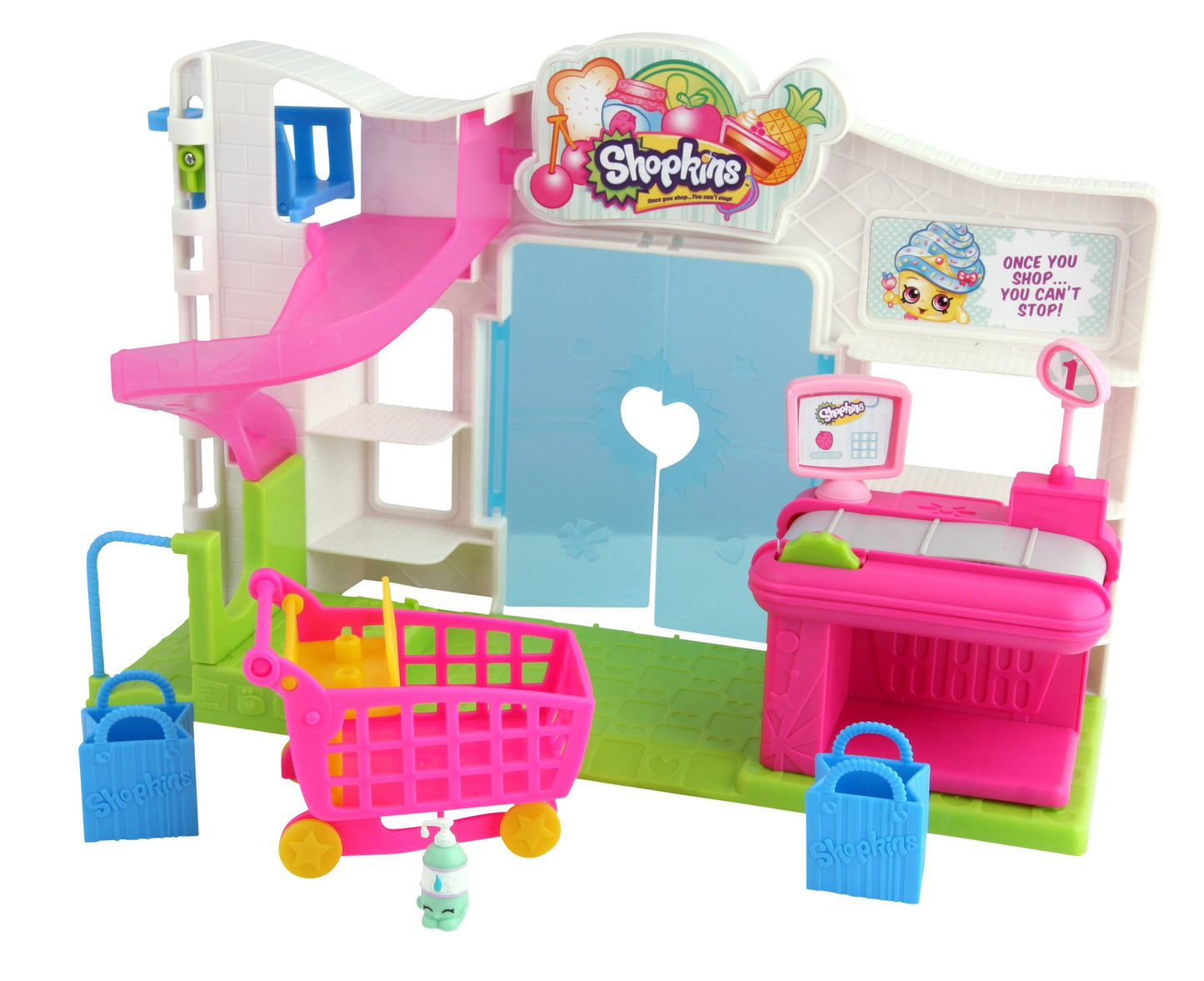 RANGS JAPAN Shopkins Supermarket Playset - Plastic, Design 1, Model 56008